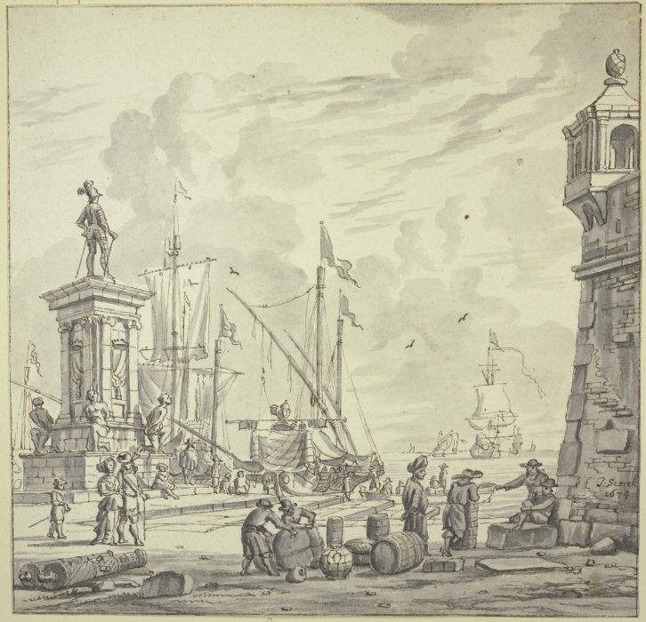 Der Hafen von Livorno von Abraham Storck d. Ä.