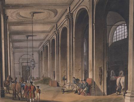 Kings Mews, Charing Cross from Ackermann's 'Microcosm of London' von A.C. Rowlandson