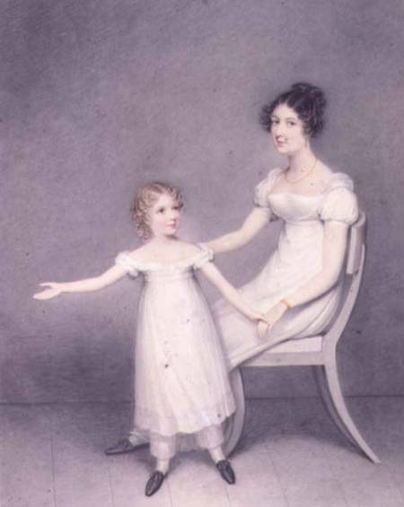 Lady Louth, Daughter of the 13th Baron Dunsany, with her Daughter von Adam Buck