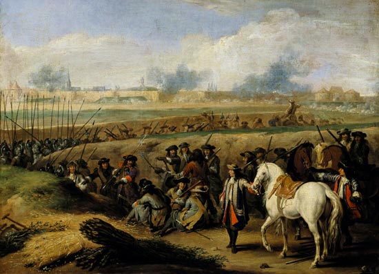 Louis XIV (1638-1715) at the Siege of Tournai von Adam Frans van der Meulen