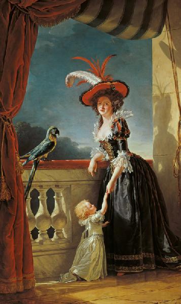 Portrait of Louise-Elisabeth de France (1727-59) Duchess of Parma and her son Ferdinand (1751-1802) 1786