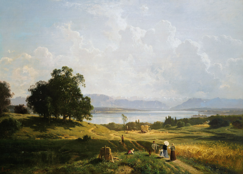Der Starnberger See von Pöcking aus. von Adolf Heinrich Lier