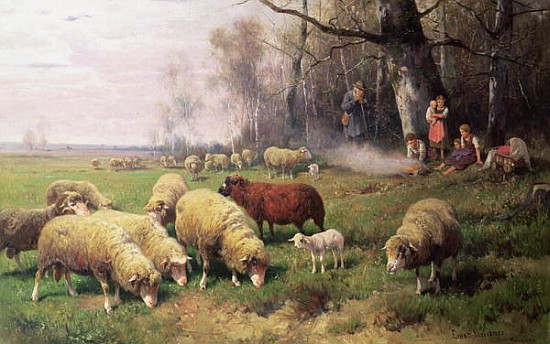 The Shepherd''s Family von Adolf Ernst Meissner