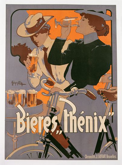 Poster advertising Phenix beer von Adolfo Hohenstein