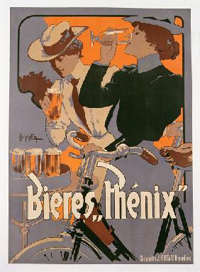 Poster advertising Phenix beer c.1899