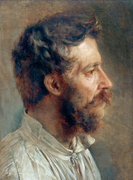 A.v.Menzel, Head of a Bearded Worker von Adolph Friedrich Erdmann von Menzel