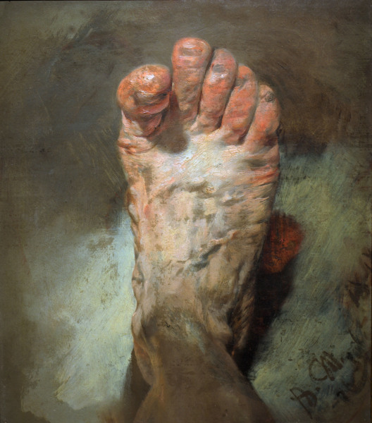 A.v.Menzel, Der Fuß des Künstlers von Adolph Friedrich Erdmann von Menzel