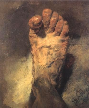 Der Fuß des Künstlers von Adolph Friedrich Erdmann von Menzel