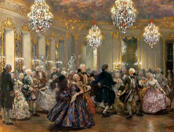 Hofball im Schloß Reinsberg von Adolph Friedrich Erdmann von Menzel