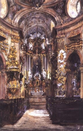 Intérieur de l´église Saint-Pierre de Vienne von Adolph Friedrich Erdmann von Menzel