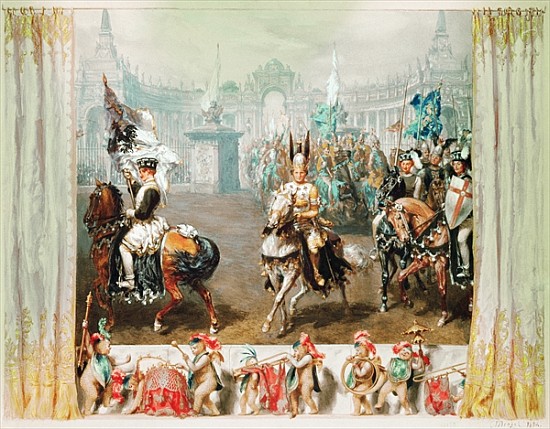 Knight tournament von Adolph Friedrich Erdmann von Menzel