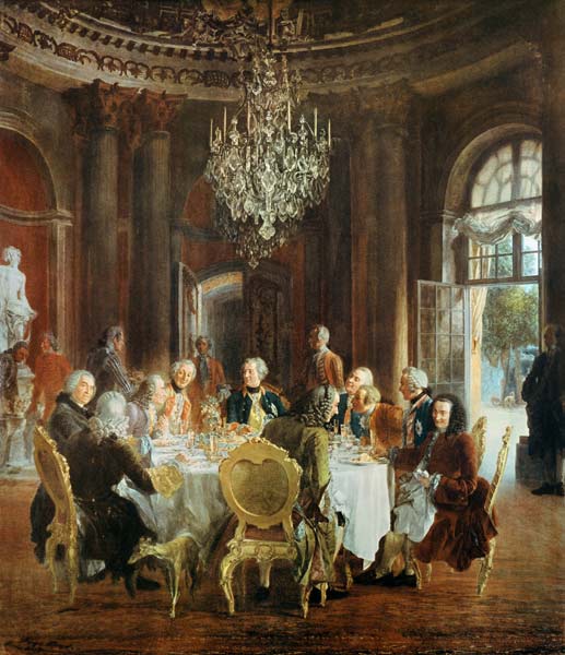 König Friedrichs II. Tafelrunde in Sanssouci von Adolph Friedrich Erdmann von Menzel