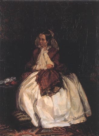 Portrait de madame Maercker von Adolph Friedrich Erdmann von Menzel