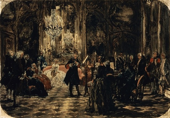 Sketch for The Flute Concert von Adolph Friedrich Erdmann von Menzel