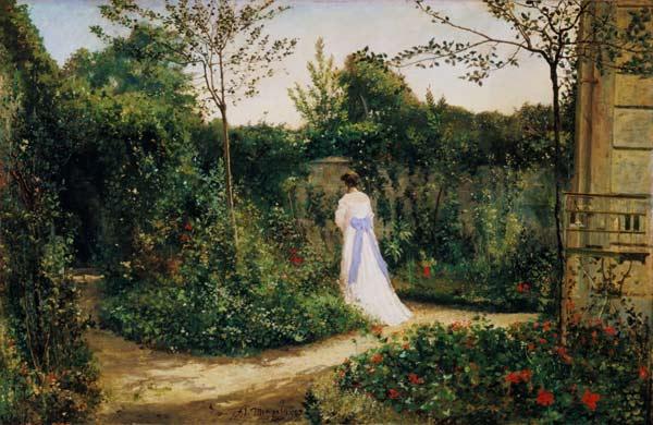 Der Spaziergang im Garten 1867