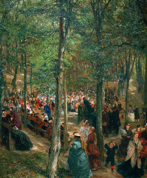 Prêche en plein air à Kösen 1868