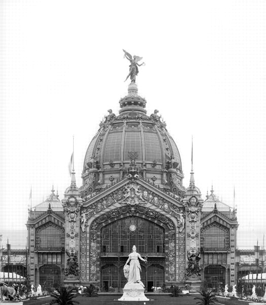 View of the Central Dome, Universal Exhibition, Paris, 1889 (b/w photo)  von Adolphe Giraudon