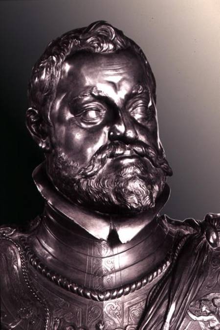 Rudolph II Holy Roman Emperor (1552-1612) detail of half length portrait bust von Adriaen de Vries
