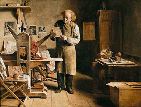 The Printer von Adrien Ferdinand de Braekeleer