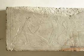 Relief aus dem Totentempel des Königs Sahure (linker Teil) 2471-2458 
