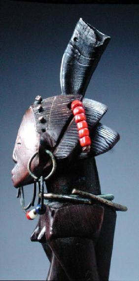 Nkishi Figure, Luba Culture, Shandaki, from Democratic Republic of Congo (wood, iron, beads & antelo