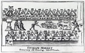 Escheape Market, after an original drawing from c.1598