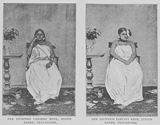 Two Ranis of Travancore von (after) Indian photographer