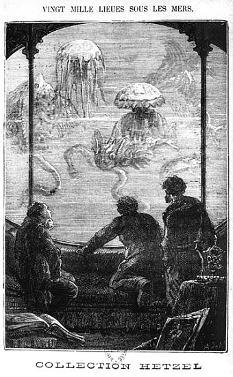 The Nautilus Passengers, illustration from ''20,000 Leagues Under the Sea'' Jules Verne (1828-1905)  von (after) Alphonse Marie de Neuville