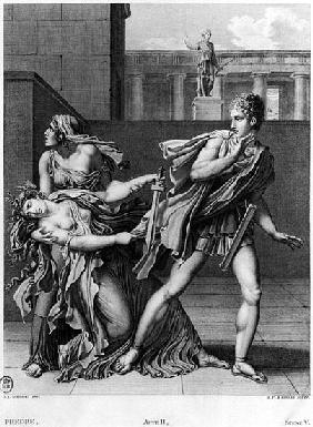 Phaedra, Oenone and Hippolytus, illustration from Act II Scene 5 of ''Phedre'' Jean Racine (1639-99)
