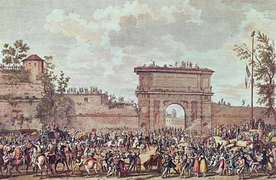 The Entry of the French into Milan, 25 Floreal An IV (14th May 1796) von (after) Antoine Charles Horace (Carle) Vernet