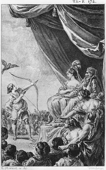 Formosante and Amazan, illustration from ''La Princesse de Babylone'' by Voltaire (1694-1778) von (after) Charles Monnet