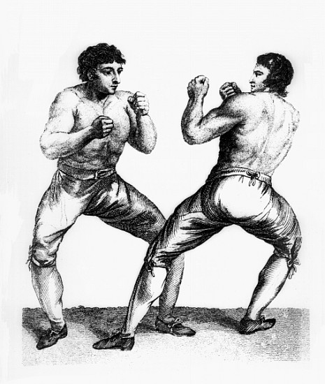 Boxing Match Between Daniel Mendoza and Richard Humphreys, 29th September 1790 von (after) Charles Reuben Ryley