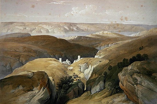 Convent of St. Saba, April 1839, from Volume II of ''The Holy Land'' von (after) David Roberts