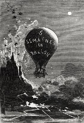 Frontispiece to ''Five Weeks in a Balloon'' Jules Verne (1828-1905)