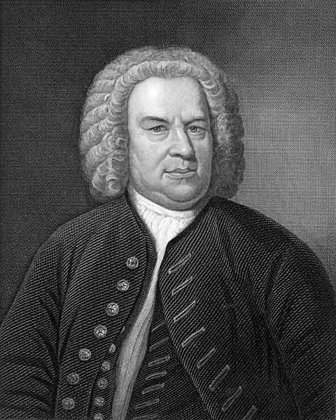 Portrait of Johann Sebastian Bach, German composer von (after) Elias Gottleib Haussmann