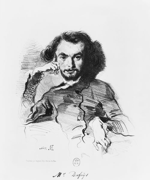 Charles Baudelaire (1821-67) 1844 von (after) Emile Deroy