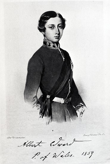 Edward, Prince of Wales; engraved by Emery Walker von (after) Franz Xavier Winterhalter