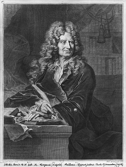 Portrait of Nicolas Boileau, known as Boileau-Despreaux von (after) Hyacinthe Rigaud