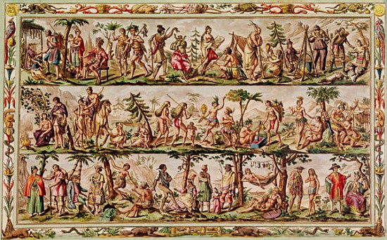 The Principal Peoples of the Americas, c.1798-99 von (after) Jacques Grasset de Saint-Sauveur