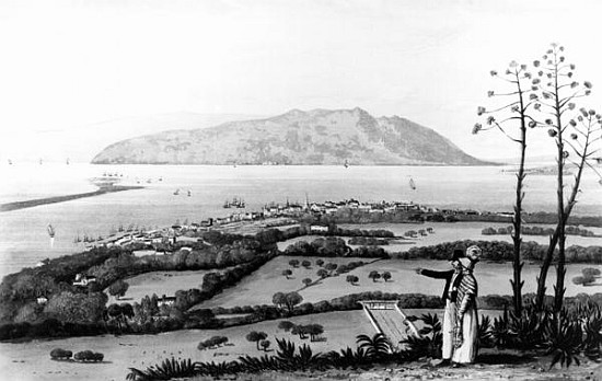 Kingston and Port Royal, from ''A Picturesque Tour of the Island of Jamaica''; engraved by Thomas Su von (after) James Hakewill