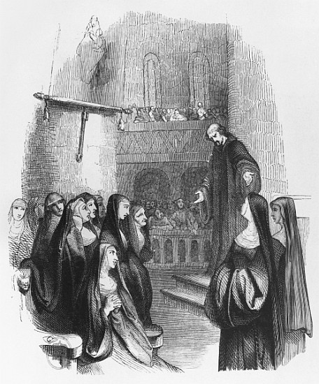 Abelard preaching at Paraclete, illustration from ''Lettres d''Heloise et d''Abelard'' von (after) Jean Francois Gigoux