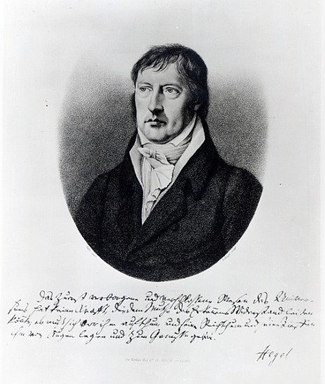 Georg Wilhelm Friedrich Hegel; engraved by F.W Bollinger, c.1825 von (after) Johann Christian Xeller
