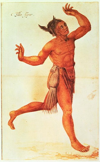 Indian Conjuror von (after) John White