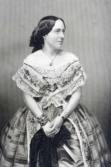Clara Novello (1818-1908) ; engraved by D.J. Pound from a photograph, from ''The Drawing-Room of Emi von (after) John Jabez Edwin Paisley Mayall