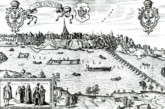 Map of Warsaw, from ''Civitates Orbis Terrarum'' Georg Braun (1541-1622) and Frans Hogenberg (1535-9 von (after) Joris Hoefnagel