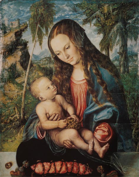 Madonna under the fir tree, c.1510 von Lucas Cranach d.Ä. (Schule oder Umfeld)