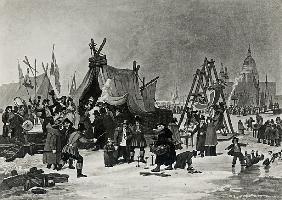 The Fair on the Thames, February 4th 1814, engraving by Reeve