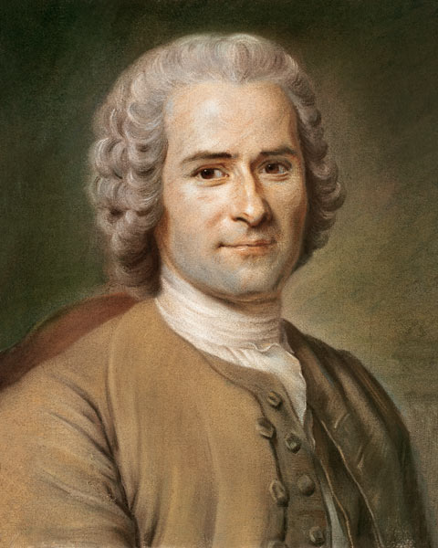 Jean-Jacques Rousseau (1712-78) after 1753 von (after) Maurice Quentin de la Tour
