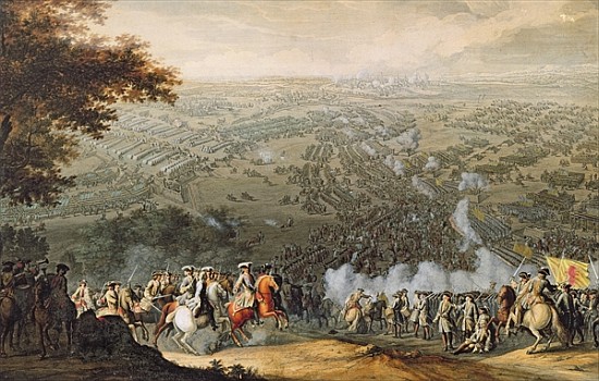 The Battle of Poltava; engraved by one of the Nicolas Larmessin family von (after) Pierre-Denis Martin