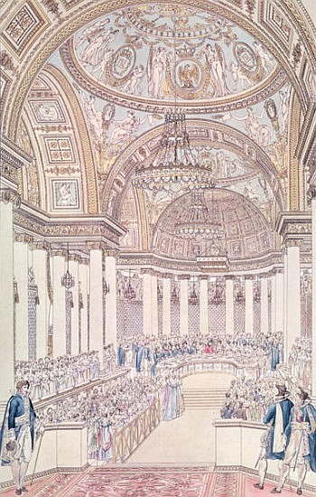 Imperial Banquet in the Grand Salon of the Tuileries Palace on the Occasion of the Marriage of Napol von (after) Pierre Francois Leonard Fontaine